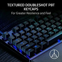 Clavier de jeu de sports électroniques sans pavé numérique à touches mécaniques optiques analogiques de 8 kHz Huntsman V3 Pro de Razer