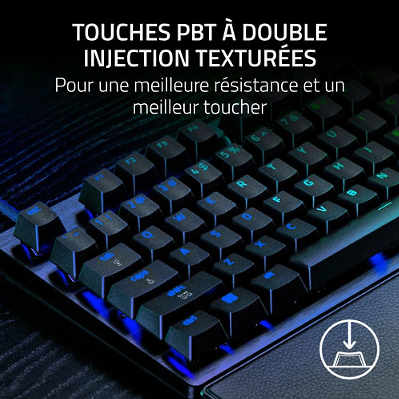 Clavier de jeu de sports électroniques sans pavé numérique à touches mécaniques optiques analogiques de 8 kHz Huntsman V3 Pro de Razer