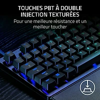 Clavier de jeu de sports électroniques sans pavé numérique à touches mécaniques optiques analogiques de 8 kHz Huntsman V3 Pro de Razer