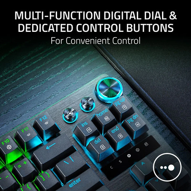 Clavier de jeu de sports électroniques sans pavé numérique à touches mécaniques optiques analogiques de 8 kHz Huntsman V3 Pro de Razer