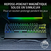 Clavier de jeu de sports électroniques sans pavé numérique à touches mécaniques optiques analogiques de 8 kHz Huntsman V3 Pro de Razer