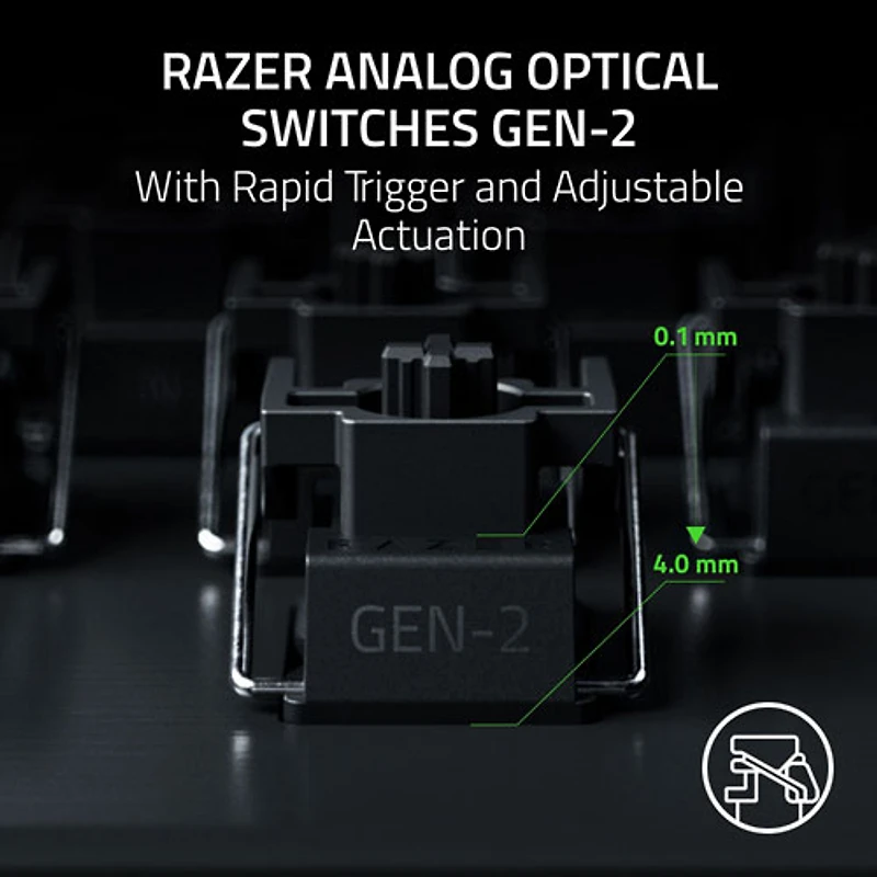 Clavier de jeu de sports électroniques sans pavé numérique à touches mécaniques optiques analogiques de 8 kHz Huntsman V3 Pro de Razer