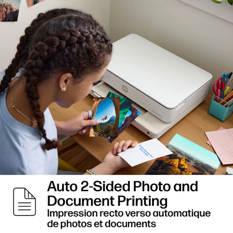 Imprimante à jet d'encre tout-en-un Envy 6155 de HP - Essai gratuit de 3 mois Instant Ink de HP inclus*