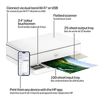 Imprimante à jet d'encre tout-en-un Envy 6155 de HP - Essai gratuit de 3 mois Instant Ink de HP inclus*