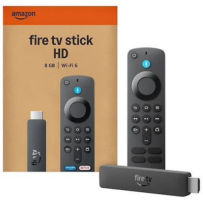 Clé de diffusion multimédia en continu Fire TV Stick HD (2026) avec télécommande vocale Alexa d'Amazon