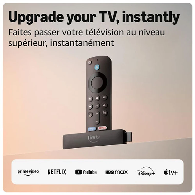 Clé de diffusion multimédia en continu Fire TV Stick HD (2026) avec télécommande vocale Alexa d'Amazon