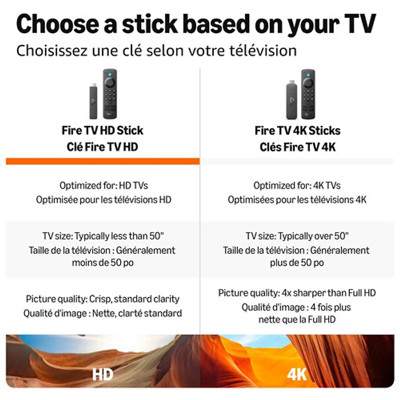 Clé de diffusion multimédia en continu Fire TV Stick HD (2026) avec télécommande vocale Alexa d'Amazon