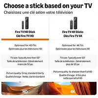 Clé de diffusion multimédia en continu Fire TV Stick HD (2026) avec télécommande vocale Alexa d'Amazon