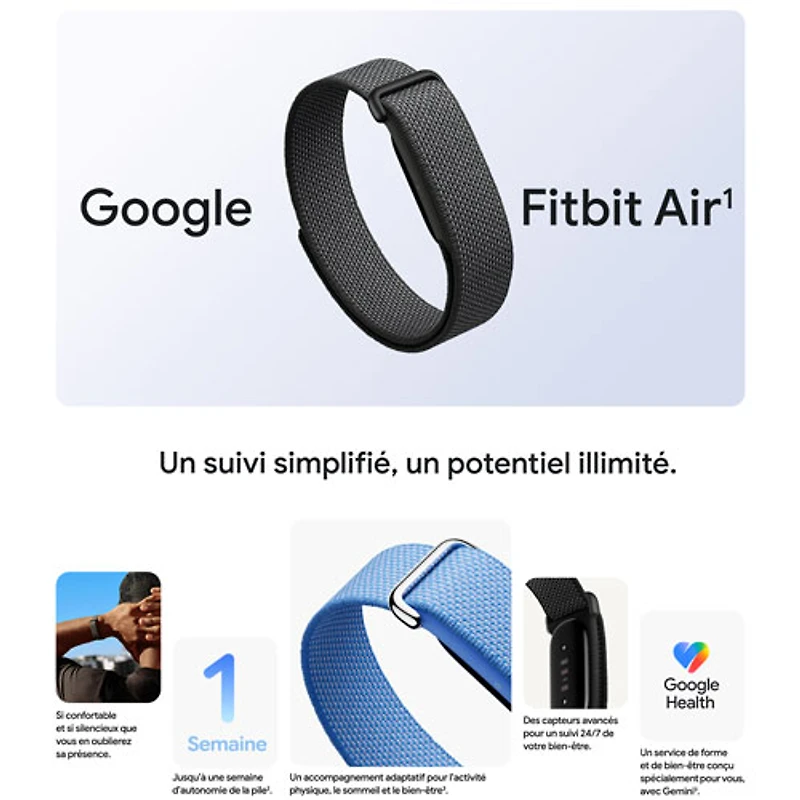 Google Fitbit Air Screenless Fitness Tracker with Heart Rate Monitor - Lavender - Only at Best Buy