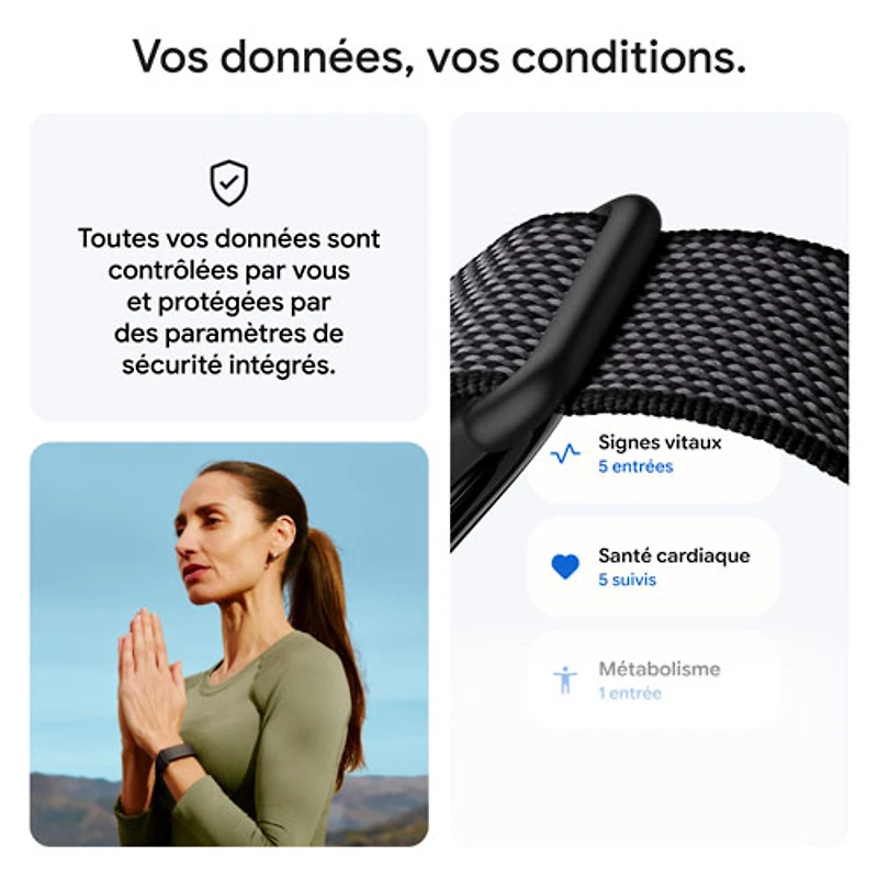 Bracelet sport Fitbit Air avec moniteur de fréquence cardiaque de Google - Noir volcanique - Exclusivité de Best Buy