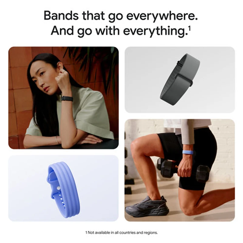 Bracelet sport Fitbit Air avec moniteur de fréquence cardiaque de Google - Noir volcanique - Exclusivité de Best Buy
