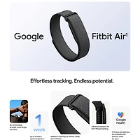 Bracelet sport Fitbit Air avec moniteur de fréquence cardiaque de Google - Noir volcanique - Exclusivité de Best Buy