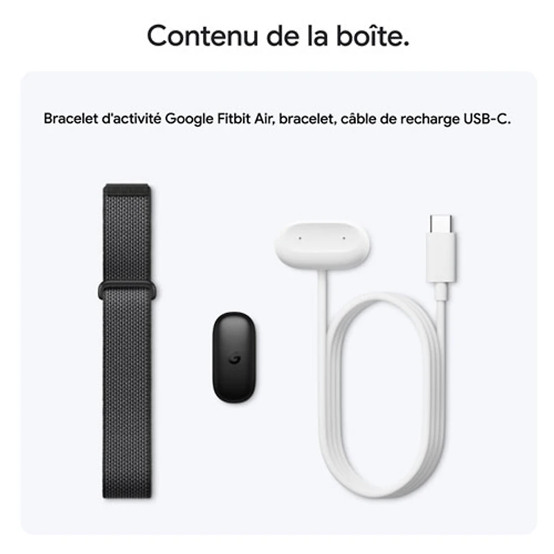 Bracelet sport Fitbit Air avec moniteur de fréquence cardiaque de Google - Noir volcanique - Exclusivité de Best Buy