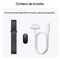 Bracelet sport Fitbit Air avec moniteur de fréquence cardiaque de Google - Noir volcanique - Exclusivité de Best Buy