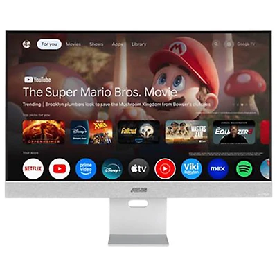 Moniteur intelligent Google TV DEL IPS Ultra HD 60 Hz de 32 po ZenScreen d'ASUS avec temps de réponse de 5 ms gris à gris (MS32UC)