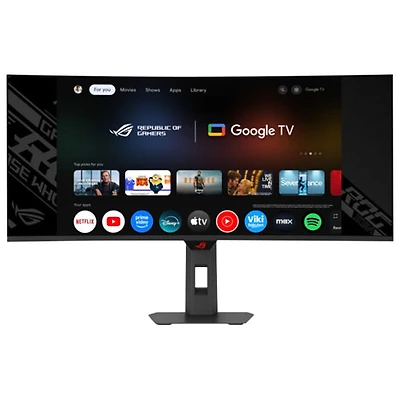 Moniteur de jeu incurvé DELO QHD 240 Hz de 34 po ROG Strix d'ASUS avec temps de réponse de 0,03 ms gris à gris (XG34WCDMTG)