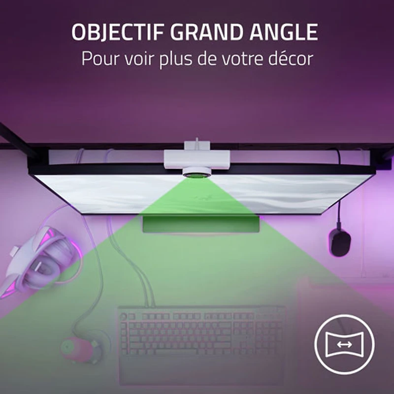 Razer Kiyo V2 X 1440P 60FPS Full HD Streaming Webcam - White