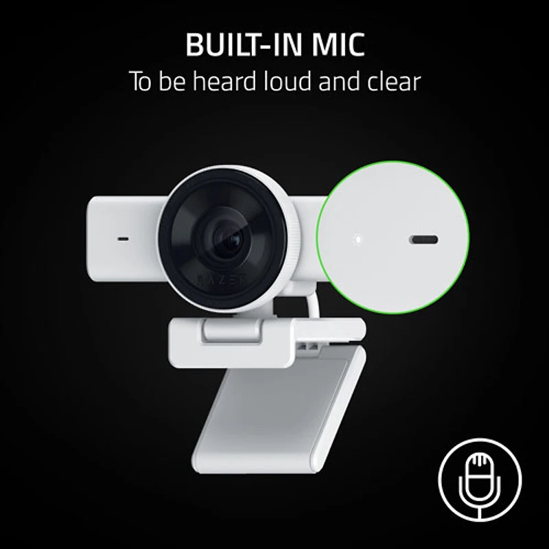 Razer Kiyo V2 X 1440P 60FPS Full HD Streaming Webcam - White