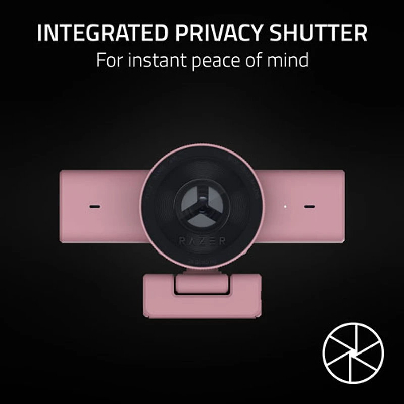 Caméra Web de diffusion en continu HD intégrale 60 images/s 1440p Kiyo V2 X de Razer - Quartz