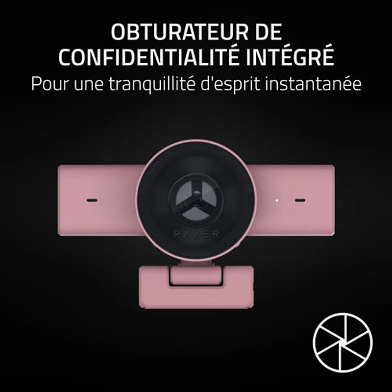 Caméra Web de diffusion en continu HD intégrale 60 images/s 1440p Kiyo V2 X de Razer - Quartz
