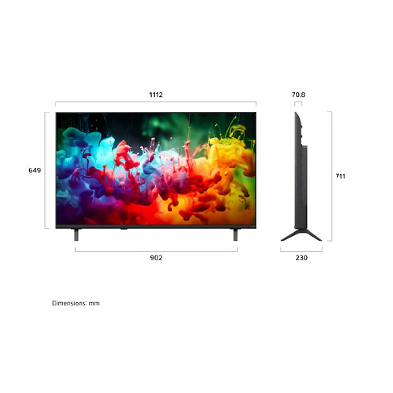 Téléviseur intelligent webOS QNED HDR mini-DEL UHD 4K QNED75 de 50 po de LG (50QNED75BUA.ACC) - 2026