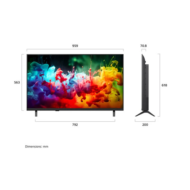 LG 43" QNED75 4K UHD HDR Mini-LED QNED webOS Smart TV (43QNED75BUA.ACC) - 2026