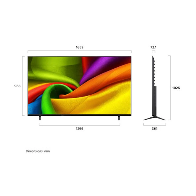 LG 75" NU850 4K UHD HDR LED webOS Smart TV (75NU850BPUA.ACC) - 2026