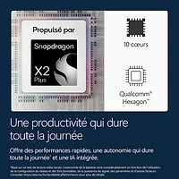 Portable à écran tactile Microsoft Surface de 15 po, PC Copilot+ (Snapdragon X2 Plus/16 Go RAM/512 Go SSD) - 2026 - Platine