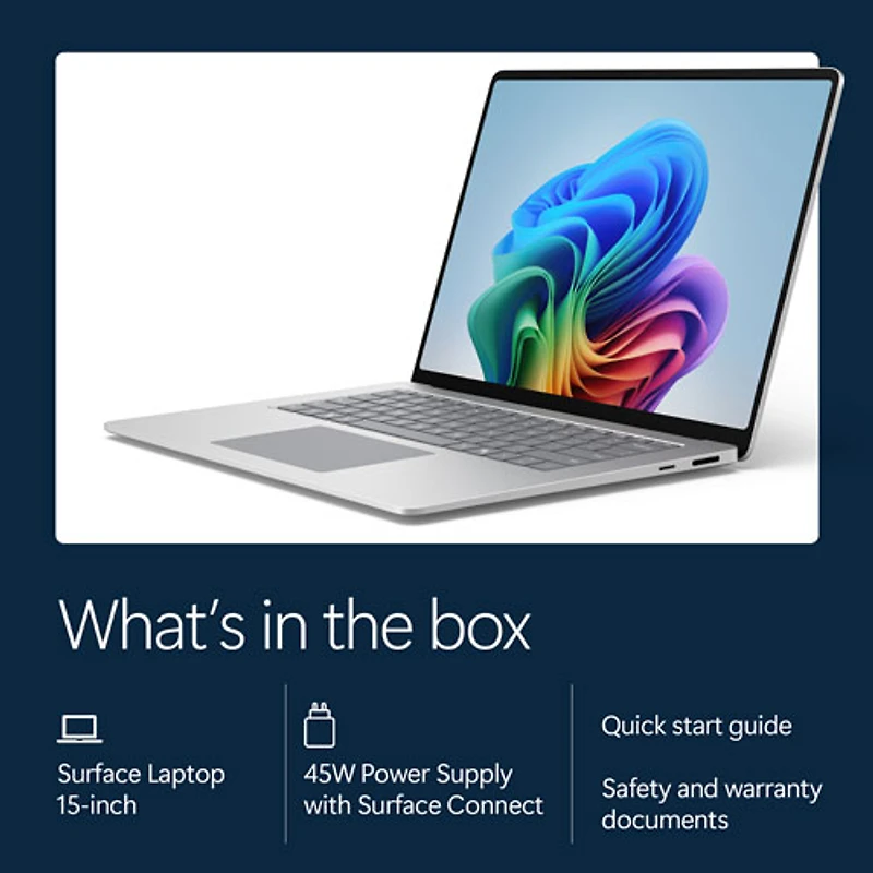 Portable à écran tactile Microsoft Surface de 15 po, PC Copilot+ (Snapdragon X2 Plus/16 Go RAM/512 Go SSD) - 2026 - Platine