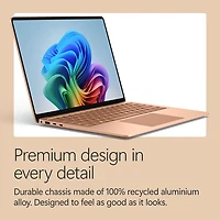 Portable à écran tactile Microsoft Surface de 13,8 po, PC Copilot+ (Snapdragon X2 Elite/16 Go RAM/1 To SSD) - 2026 - Dune - Anglais