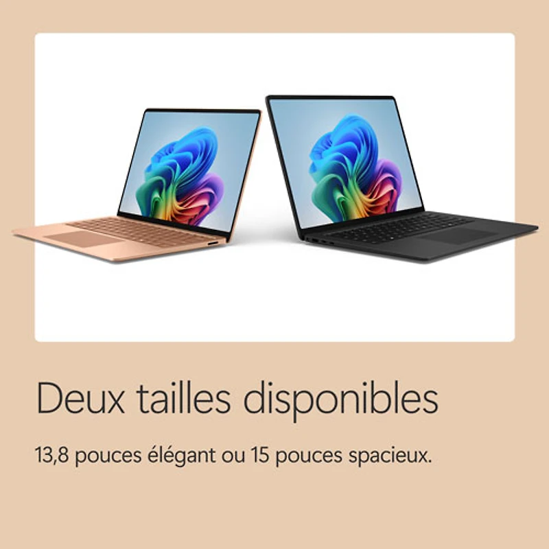 Portable à écran tactile Microsoft Surface de 13,8 po, PC Copilot+ (Snapdragon X2 Elite/16 Go RAM/1 To SSD) - 2026 - Dune - Anglais