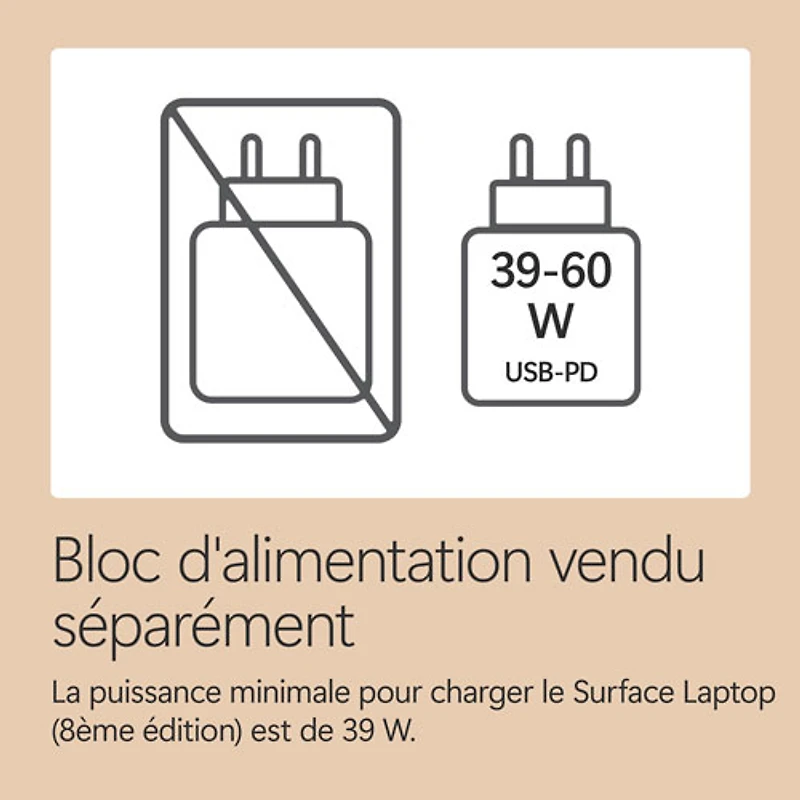 Portable à écran tactile Microsoft Surface de 13,8 po, PC Copilot+ (Snapdragon X2 Elite/16 Go RAM/1 To SSD) - 2026 - Dune - Anglais