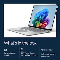 Microsoft Surface Laptop 15" 120Hz Touchscreen Copilot+ PC - Snapdragon X2 Elite - 16GB LPDDR5x - 512GB SSD - Windows 11 Home - Platinum - English