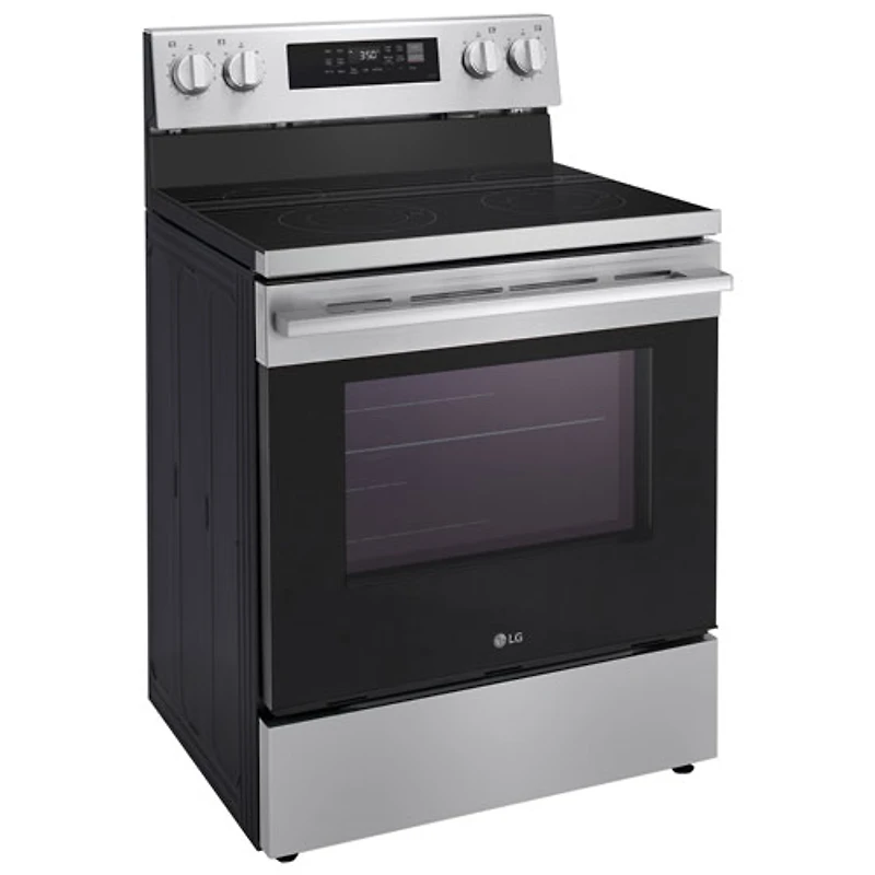 Cuisinière électrique autonome avec convection véritable et friture à l'air 6,3 pi³ 30 po de LG (LREN6321VE) - Acier inoxydable