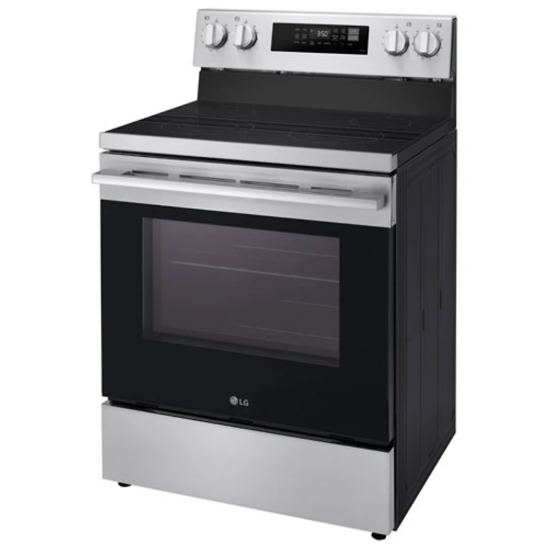 Cuisinière électrique autonome avec convection véritable et friture à l'air 6,3 pi³ 30 po de LG (LREN6321VE) - Acier inoxydable
