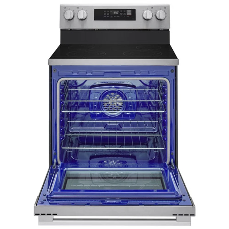 Cuisinière électrique autonome avec convection véritable et friture à l'air 6,3 pi³ 30 po de LG (LREN6321VE) - Acier inoxydable