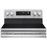 Cuisinière électrique autonome avec convection véritable et friture à l'air 6,3 pi³ 30 po de LG (LREN6321VE) - Acier inoxydable