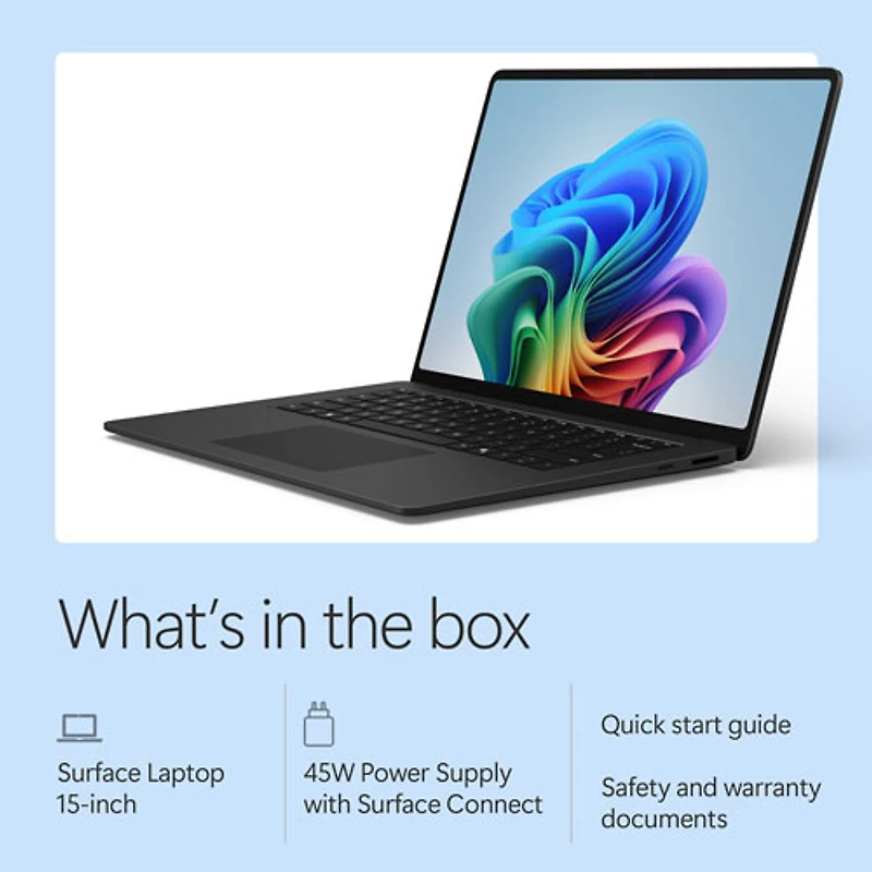 Microsoft Surface Laptop 15" Touchscreen Copilot+ PC Laptop (Snapdragon X2 Elite/16GB RAM/512GB SSD)-2026-Black-EN