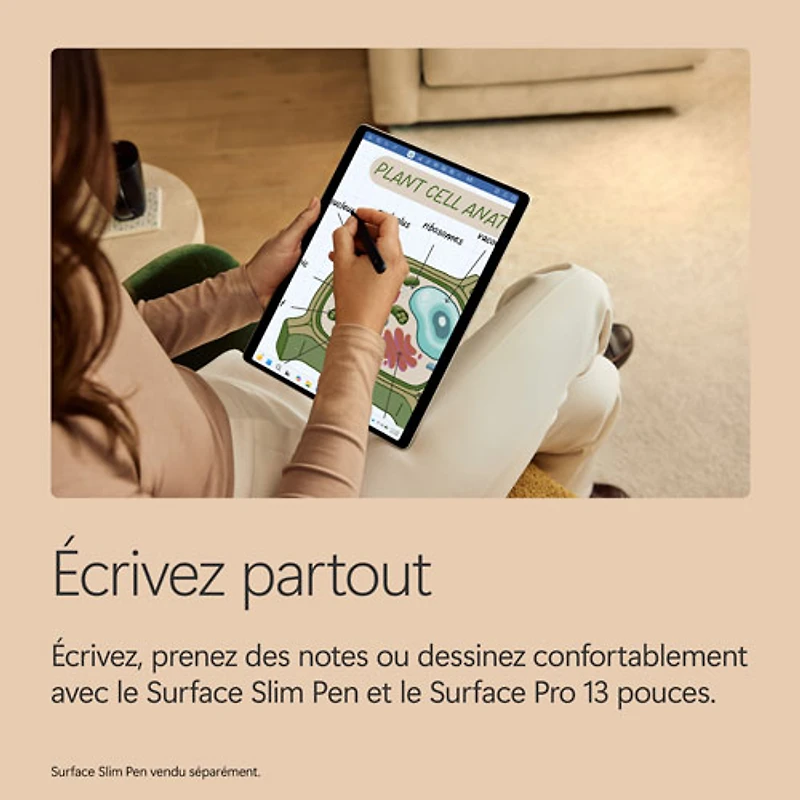 Microsoft Surface Pro (OLED) Copilot+ PC 13" 512GB Tablet with Snapdragon X Elite/16GB RAM (2026) - Dune - Device Only