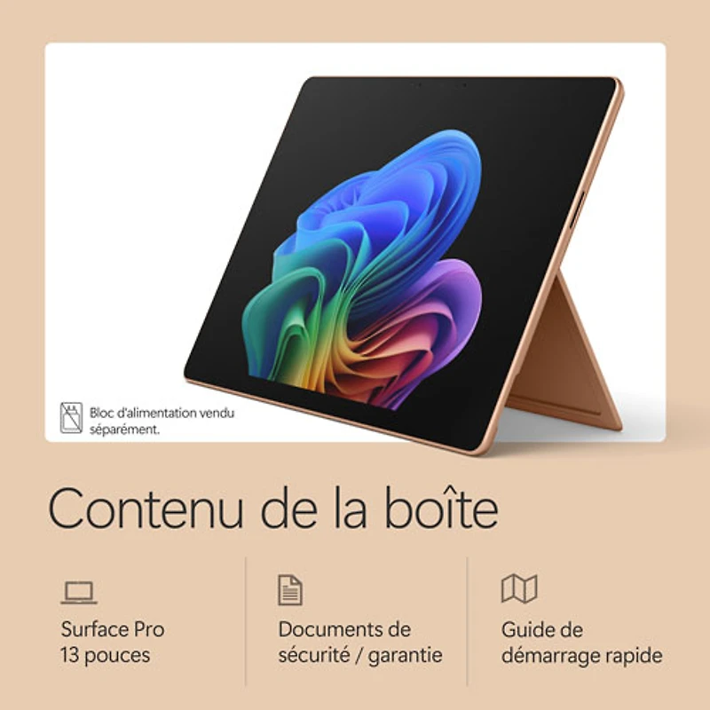 Microsoft Surface Pro (OLED) Copilot+ PC 13" 512GB Tablet with Snapdragon X Elite/16GB RAM (2026) - Dune - Device Only