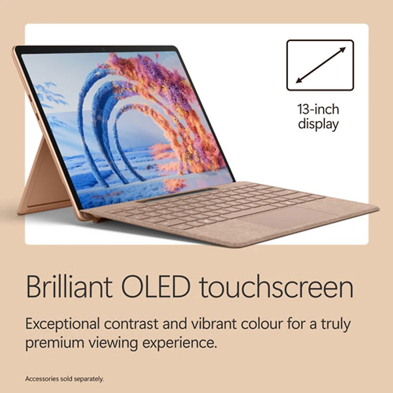 Microsoft Surface Pro (OLED) Copilot+ PC 13" 512GB Tablet with Snapdragon X Elite/16GB RAM (2026) - Dune - Device Only