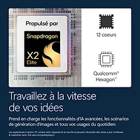 Tablette Microsoft Surface Pro (OLED) de 13 po, PC Copilot+, 512 Go avec Snapdragon X Elite/mémoire vive de 16 Go (2026) - Platine - Appareil seulement