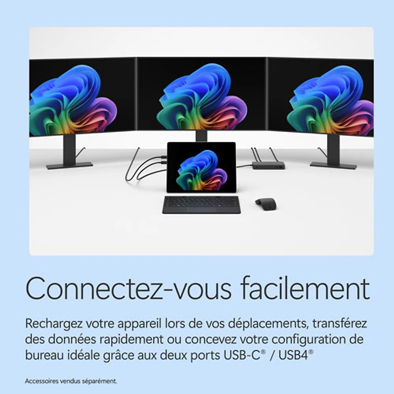 Tablette Microsoft Surface Pro (OLED) de 13 po, PC Copilot+, 512 Go avec Snapdragon X Elite/mémoire vive de 16 Go (2026) - Noir - Appareil seulement