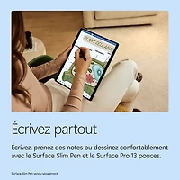 Tablette Microsoft Surface Pro (OLED) de 13 po, PC Copilot+, 512 Go avec Snapdragon X Elite/mémoire vive de 16 Go (2026) - Noir - Appareil seulement