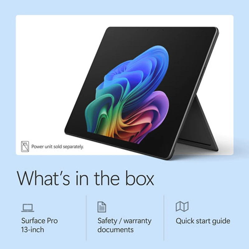 Tablette Microsoft Surface Pro (OLED) de 13 po, PC Copilot+, 512 Go avec Snapdragon X Elite/mémoire vive de 16 Go (2026) - Noir - Appareil seulement