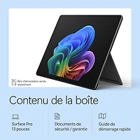 Tablette Microsoft Surface Pro (OLED) de 13 po, PC Copilot+, 512 Go avec Snapdragon X Elite/mémoire vive de 16 Go (2026) - Noir - Appareil seulement