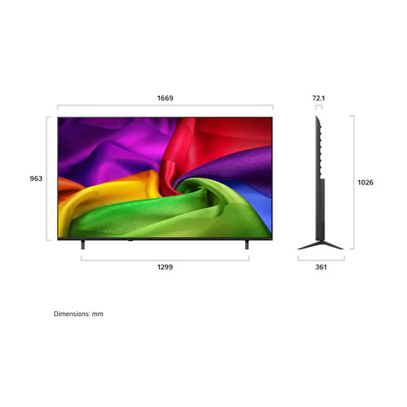 LG 75" NU700 4K UHD HDR LED webOS Smart TV (75NU700BPUA.ACC) - 2026
