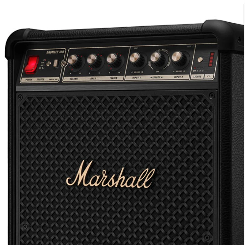 Marshall Bromley 450 Splashproof Bluetooth Wireless Party Speaker - Black / Brass