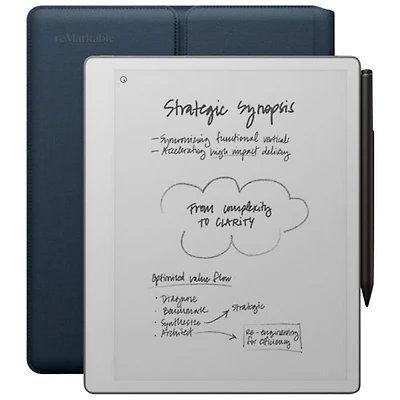 reMarkable Paper Pure Premium Bundle with Ocean Blue Folio