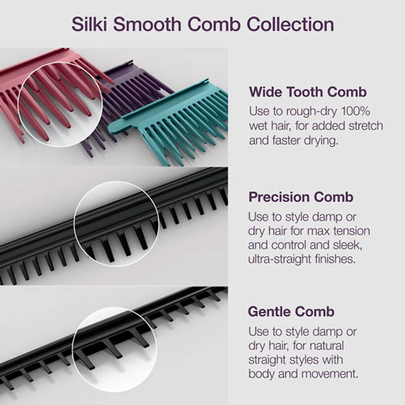 Shark SilkiPro Straight Wet-to-Dry Straightener & Rapid Blow Dryer - Purple